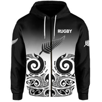 Custom New Zealand Rugby Hoodie Maori Style LT6 - Polynesian Pride
