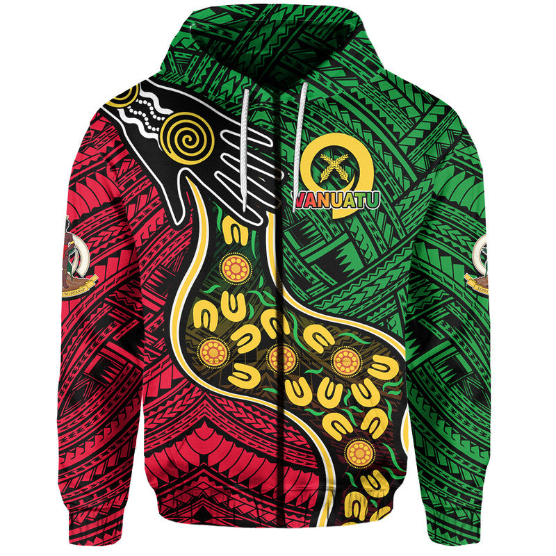 Vanuatu Mix Aboriginal Happy Independence Day Hoodie LT6 - Polynesian Pride