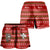 Hawaii Christmas Santa Claus Surf Women's Shorts - Fun Style - AH Women Red - Polynesian Pride