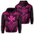 Polynesian Kanaka Shark Turtle Manta Ray Map of Hawaii Hoodie Pink Unisex Pink - Polynesian Pride