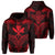 Polynesian Kanaka Shark Turtle Manta Ray Map of Hawaii Hoodie Red Unisex Red - Polynesian Pride