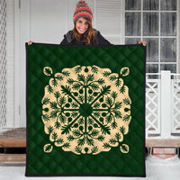 Hawaiian Quilt Alpinia Purpurata Premium Quilt - AH - Polynesian Pride