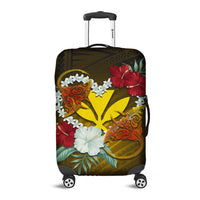 Kanaka Manta Ray Plumeria Heart Polynesian Luggage Covers - Sea Flower - AH - Polynesian Pride