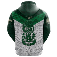 Aotearoa Rugby Zip Hoodie Maori Kiwi - Polynesian Pride