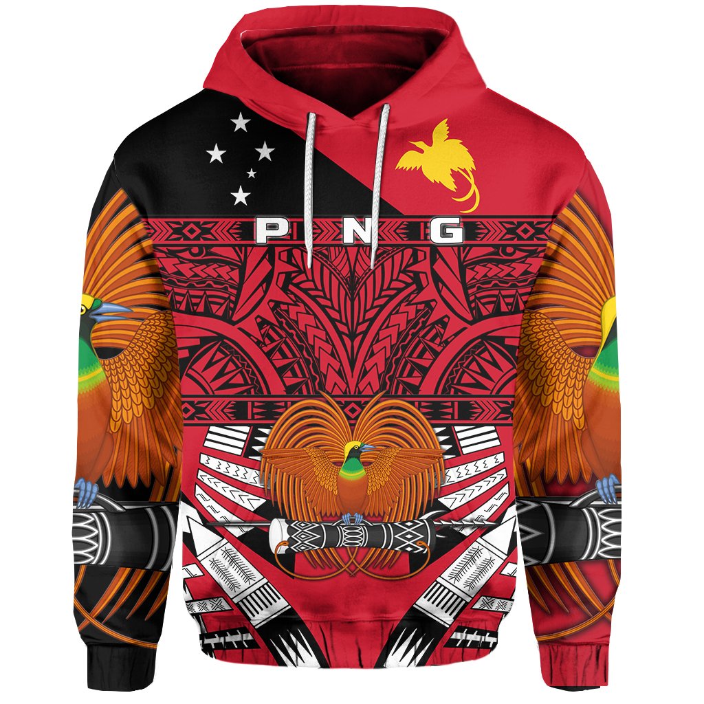 Kumuls Papua New Guinea Hoodie Rugby Unisex Red - Polynesian Pride