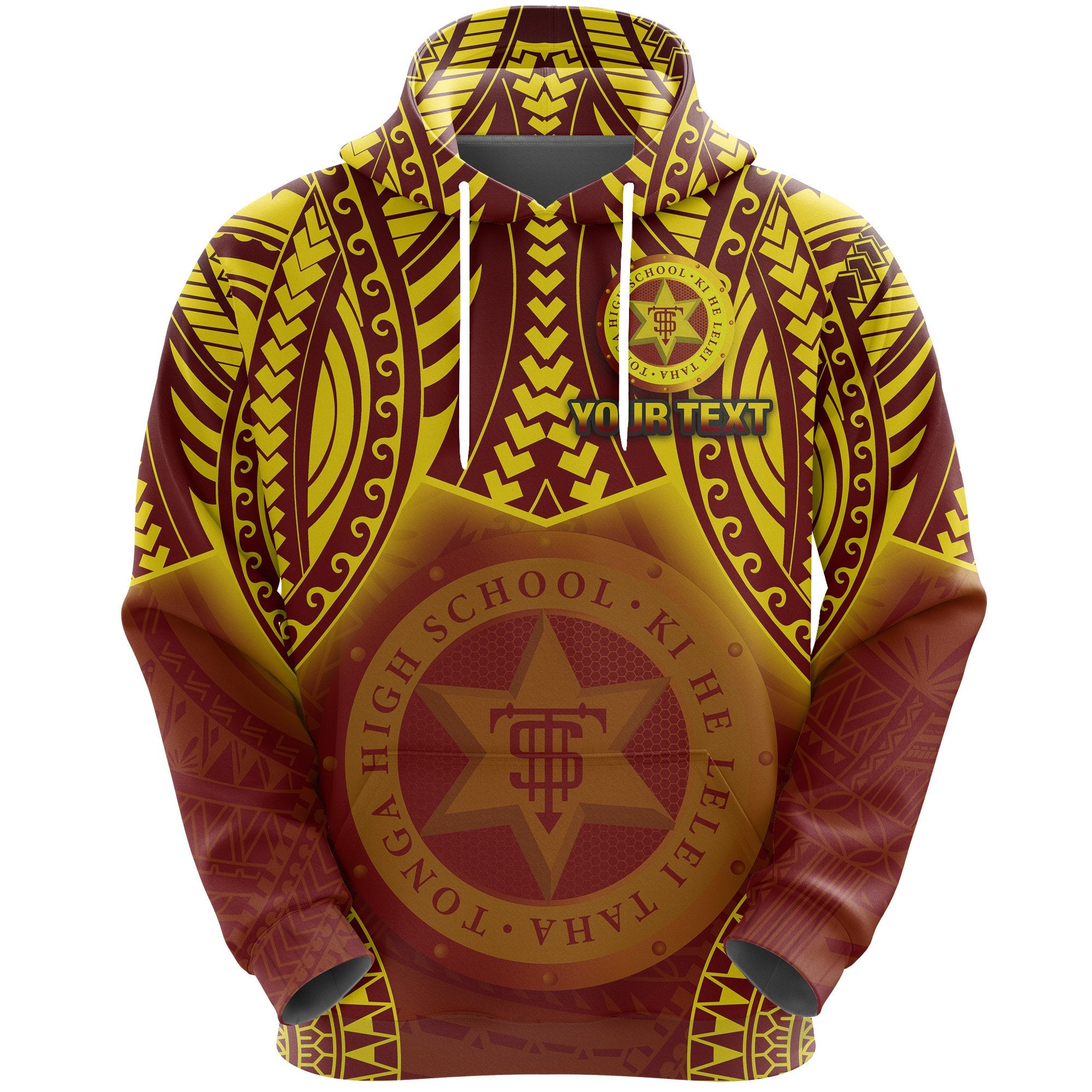 Custom Tonga High School Hoodie Simple Polynesian Unisex Brown - Polynesian Pride