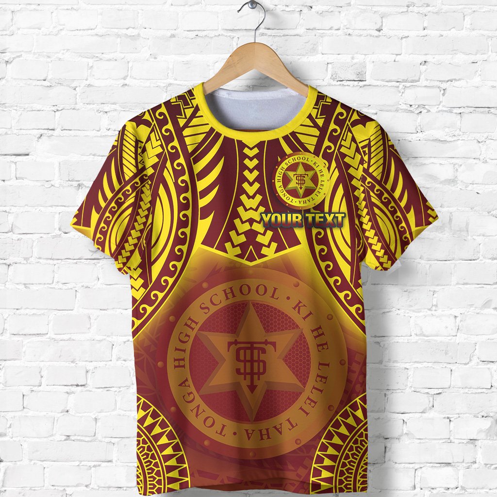 Custom Tonga High School T Shirt Simple Polynesian Unisex Brown - Polynesian Pride