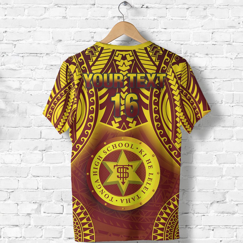 Custom Tonga High School T Shirt Simple Polynesian, Custom Text and Number - Polynesian Pride
