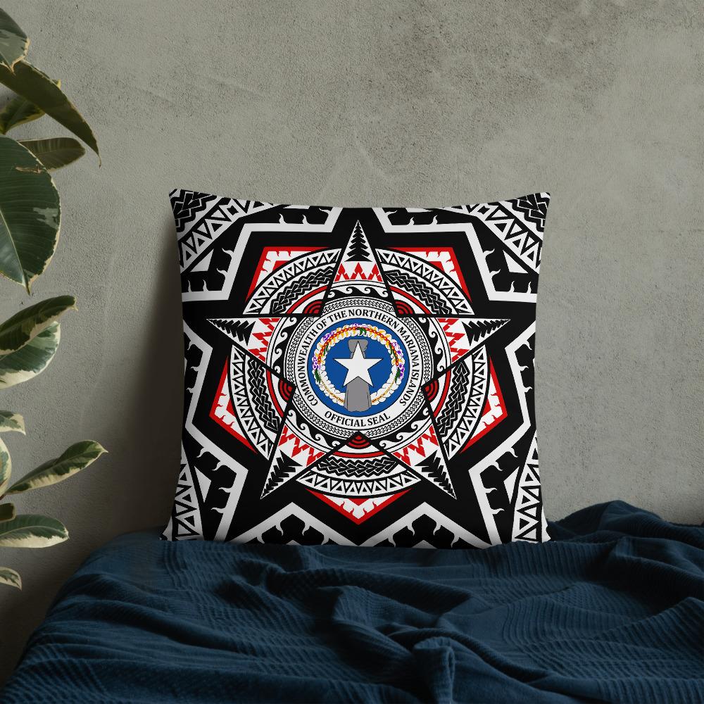 Northern Mariana Islands Pillow - Mandala Star Patterns - Polynesian Pride