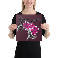 Plumeria Polynesia Pink Canvas 12x12 Canvas Pink - Polynesian Pride