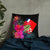 Wallis and Futuna Polynesian Basic Pillow - Tropical Bouquet Pillow 22×22 Black - Polynesian Pride