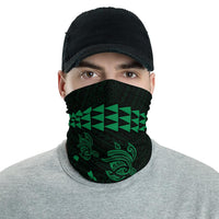 Hawaii Bandana Kakau Polynesian Three Turtle Map Neck Gaiter - Green Green One Size - Polynesian Pride