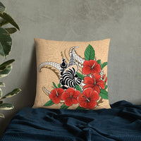 New Caledonia Polynesian Pillow - Hibiscus Coat of Arm - Polynesian Pride