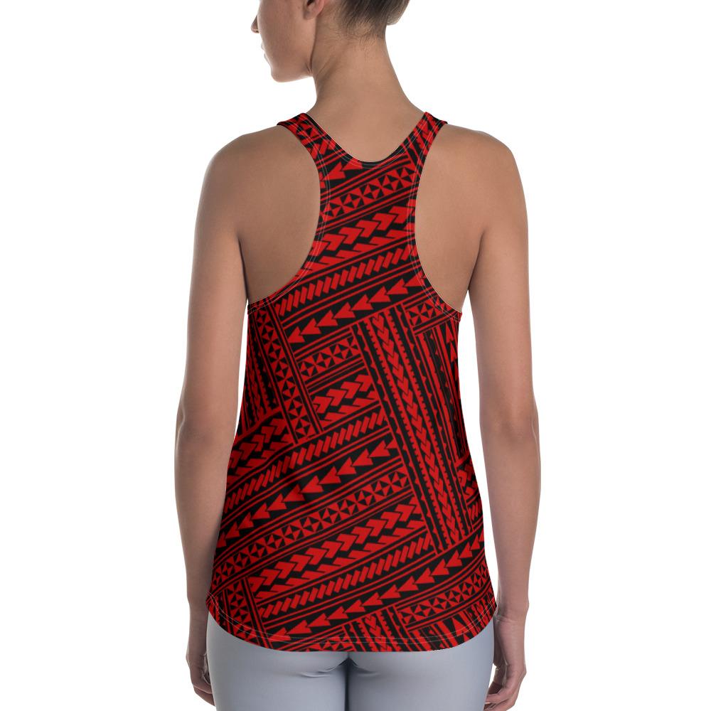 Polynesian Nation Red Hawaii Women's Racerback Tank Top - Polynesian Pride