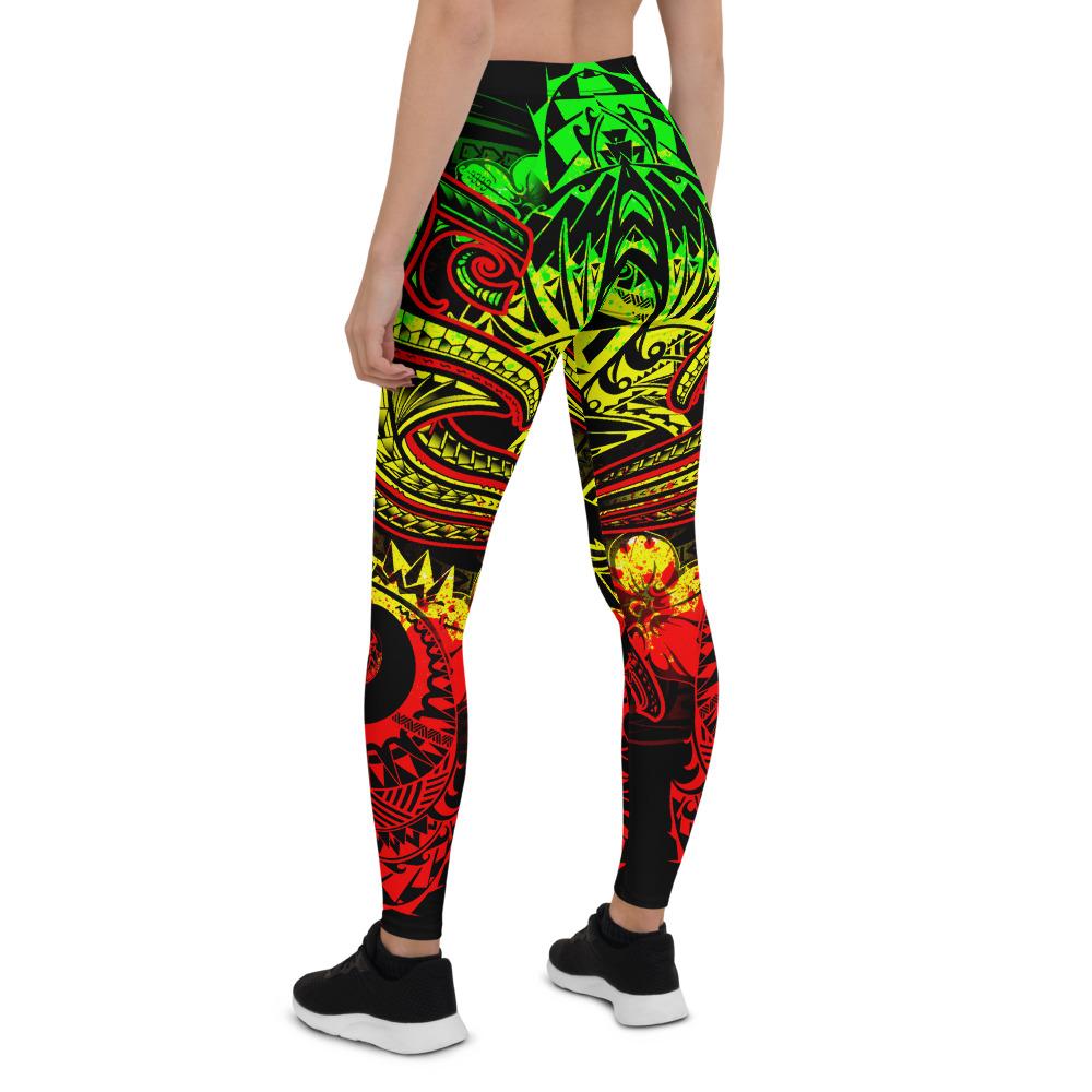 Tonga Leggings - Reggae Shark Polynesian Tattoo - Polynesian Pride