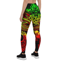 Tonga Leggings - Reggae Shark Polynesian Tattoo - Polynesian Pride