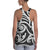 Polynesian Maori Ethnic Ornament Gray Hawaii Women's Racerback Tank Top - Polynesian Pride