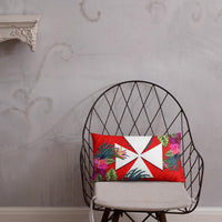 Wallis And Futuna Polynesian Pillow - Hibiscus Surround - Polynesian Pride