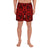 Polynesian Kakau Turtle Red Men's Athletic Long Shorts Art - Polynesian Pride