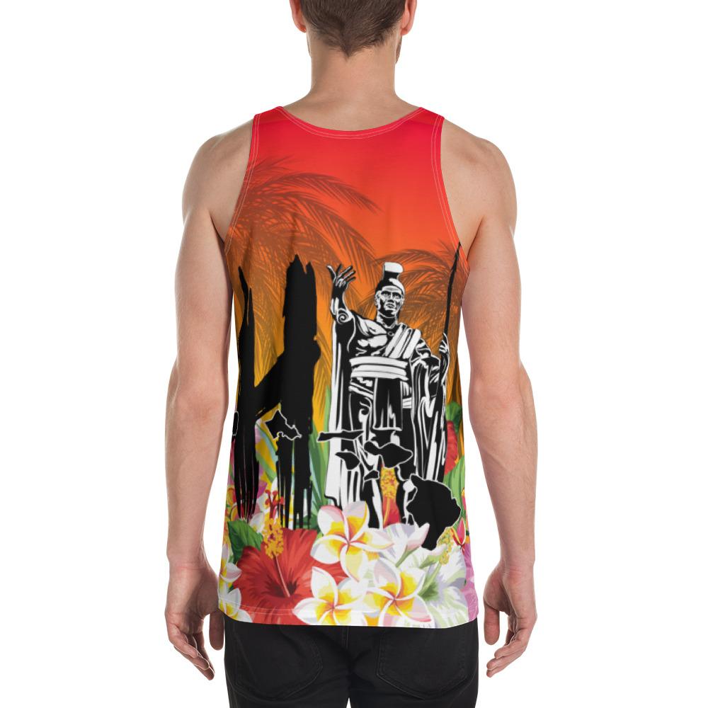 Hawaii Summer King Hibiscus Plumeria Unisex Tank Top - Polynesian Pride