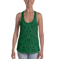 Polynesian Culture Green Hawaii Women's Racerback Tank Top Art - Polynesian Pride