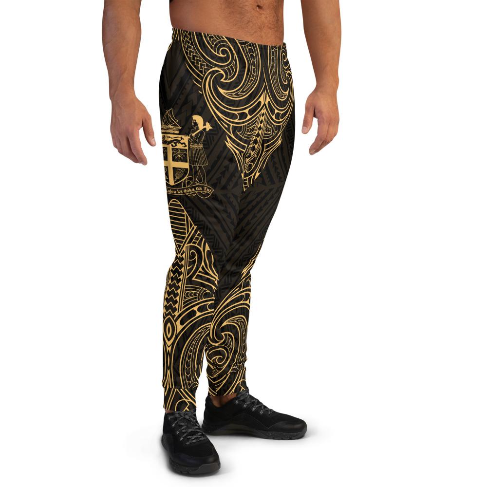 Fiji Custom Sweatpant - Polynesian Patterns Gold Color - Polynesian Pride