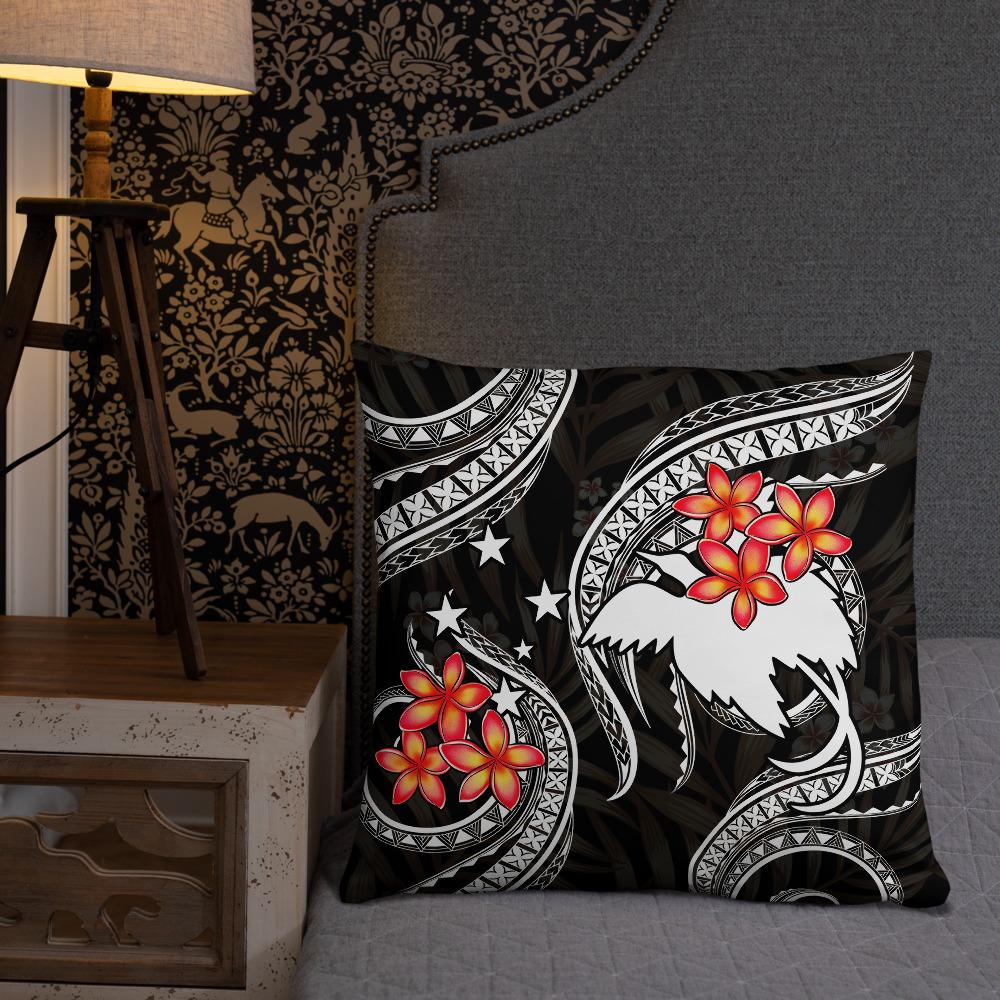 Papua New Guinea Polynesian Pillow - White Plumeria - Polynesian Pride