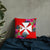 Wallis And Futuna Polynesian Pillow - Hibiscus Surround Pillow 18×18 Red - Polynesian Pride