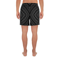Polynesian Tradition Gray Men's Athletic Long Shorts - Polynesian Pride