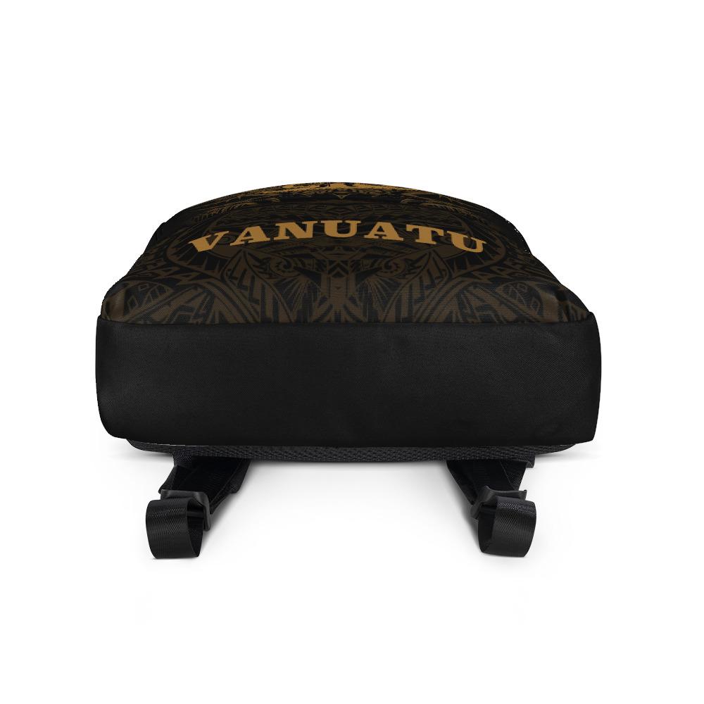 Vanuatu Polynesian Backpack - Gold Tribal Pattern - Polynesian Pride
