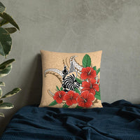 New Caledonia Polynesian Pillow - Hibiscus Coat of Arm - Polynesian Pride
