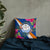 Marshall Islands Polynesian Pillow - Hibiscus Surround Pillow 18×18 Blue - Polynesian Pride