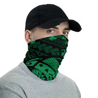 Hawaiian Bandana Map Polynesian Turtle Neck Gaiter - AH - Green - Polynesian Pride