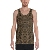 Polynesian Lauhala Mix Gold - Hawaii Men's Tank Top Gold - Polynesian Pride