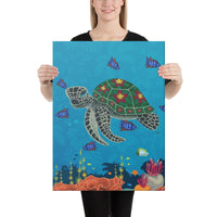 Sea Cartoon Canvas 18x24 Canvas White - Polynesian Pride