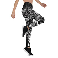 Polynesian Legging - White Shark Polynesian Tattoo - Polynesian Pride