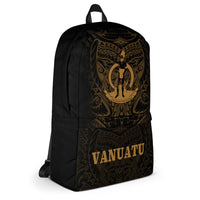 Vanuatu Polynesian Backpack - Gold Tribal Pattern - Polynesian Pride