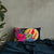 Tahiti Polynesian Basic Pillow - Tropical Bouquet Pillow 20×12 Black - Polynesian Pride