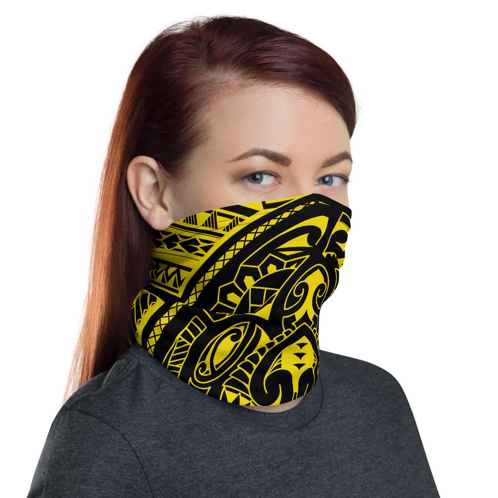 Hawaiian Bandana Turtle Yellow Unisex Neck Gaiter - Polynesian Pride