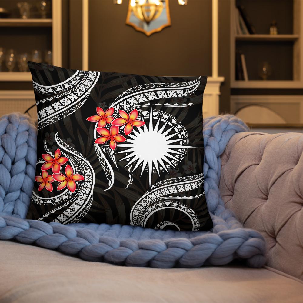 Marshall Islands Polynesian Pillow - White Plumeria - Polynesian Pride