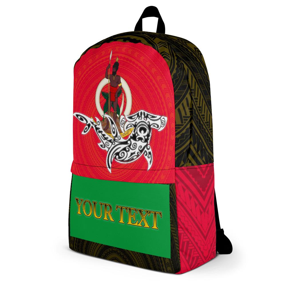 Vanuatu Backpack - Custom Shark With Coat Of Arms - Polynesian Pride
