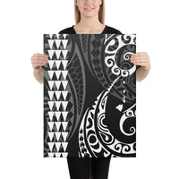 Hawaiian Map Polynesian Canvas White 18x24 Canvas White - Polynesian Pride