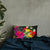 Tonga Polynesian Basic Pillow - Tropical Bouquet Pillow 20×12 Black - Polynesian Pride