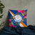Marshall Islands Polynesian Pillow - Hibiscus Surround Pillow 22×22 Blue - Polynesian Pride
