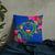Pohnpei Polynesian Pillow - Hibiscus Surround Pillow 22×22 Blue - Polynesian Pride