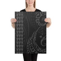 Hawaiian Map Polynesian Canvas Gray 18x24 Canvas Green - Polynesian Pride