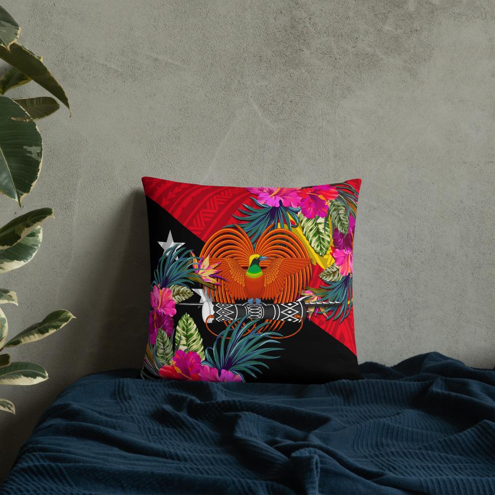 Papua New Guinea Polynesian Pillow - Hibiscus Surround - Polynesian Pride