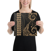 Hawaiian Map Polynesian Canvas Gold 12x12 Canvas Gold - Polynesian Pride