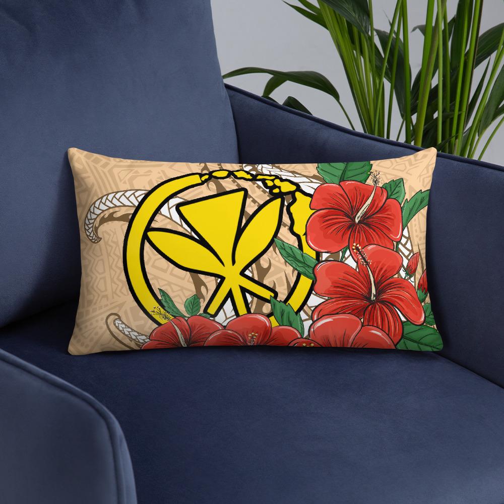 Polynesian Hawaii Pillow - Hibiscus Coat of Arm - Polynesian Pride