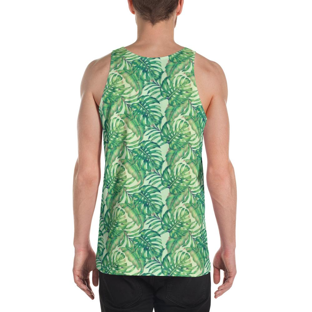 Tropical Leaves Jungle Monstera Leaf Hawaii Men's Tank Top AH - Polynesian Pride